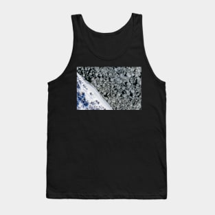 Ice floe on the river aerial view Tank Top